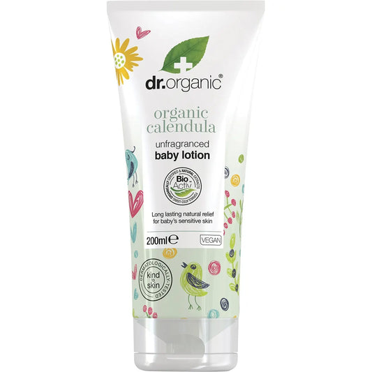 dr.organic Organic Calendula unfragranced baby lotion 200ml CLEARANCE